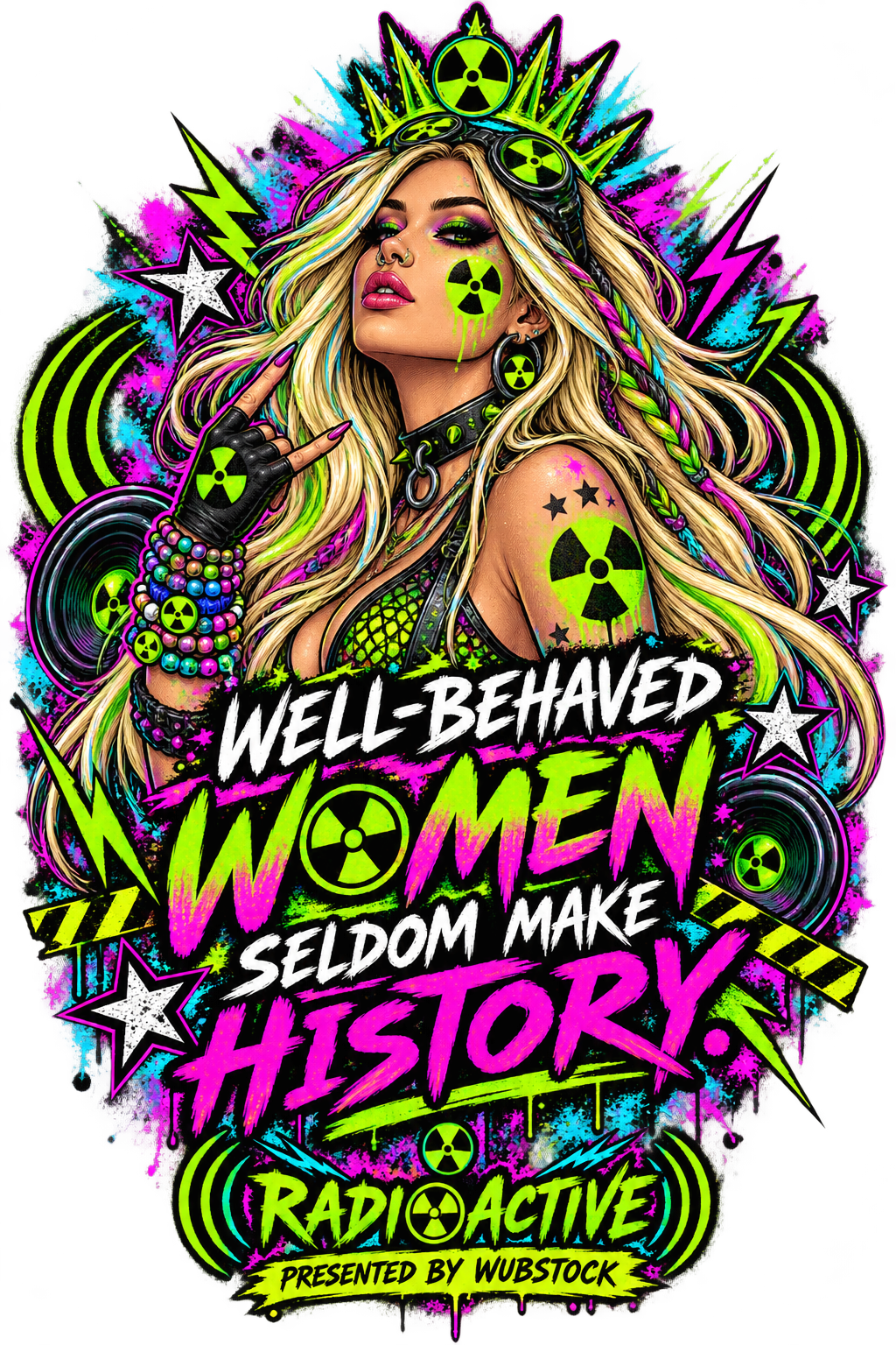 RadioActive Halloween Rave Weekend neon festival artwork